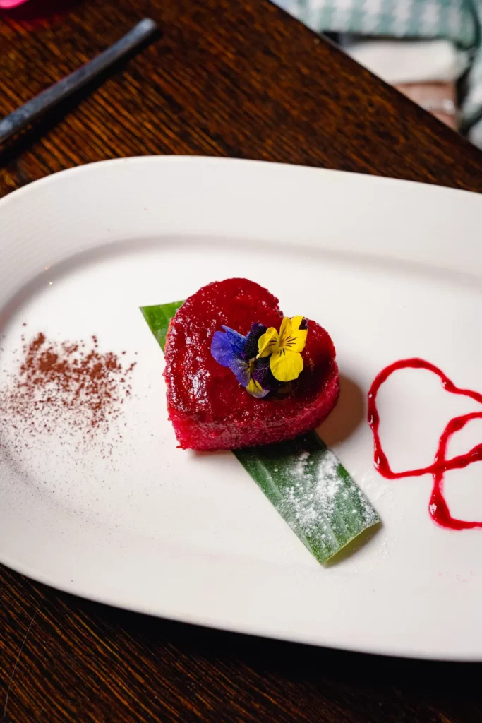 Valentine's Day Dessert Mint Leaf